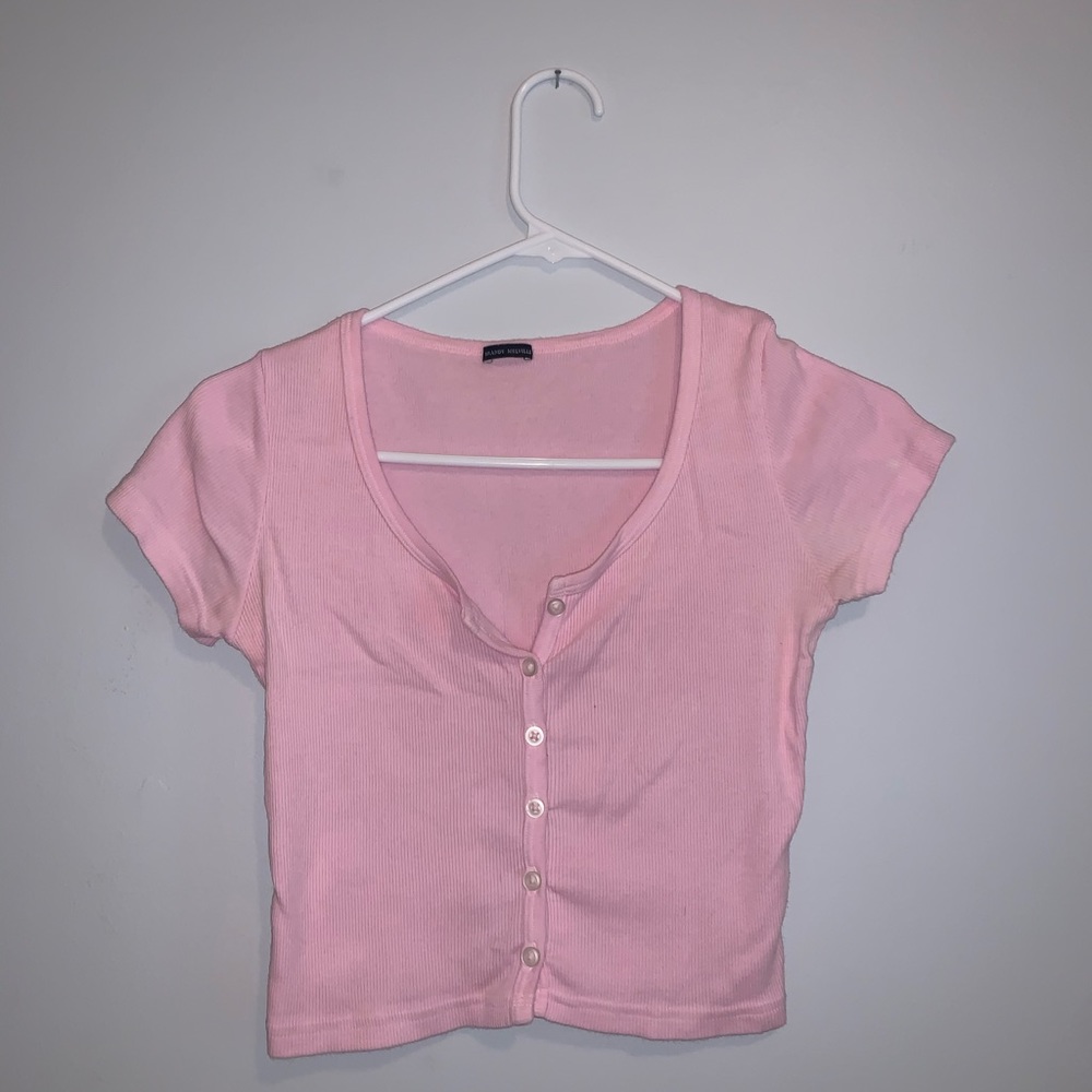 Pink Brandy Button-Up Tank